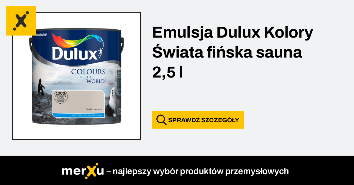 Emulsja Dulux Kolory Świata fińska sauna 2,5 l - merXu