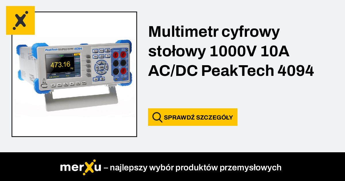 Peaktech Multimetr Cyfrowy Stołowy 1000V 10A AC/DC 4094 - MerXu ...