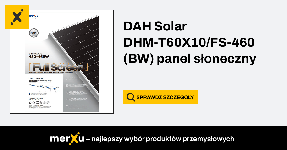 Dah Solar Dhm T X Fs Bw Ogniwo S Oneczne Merxu