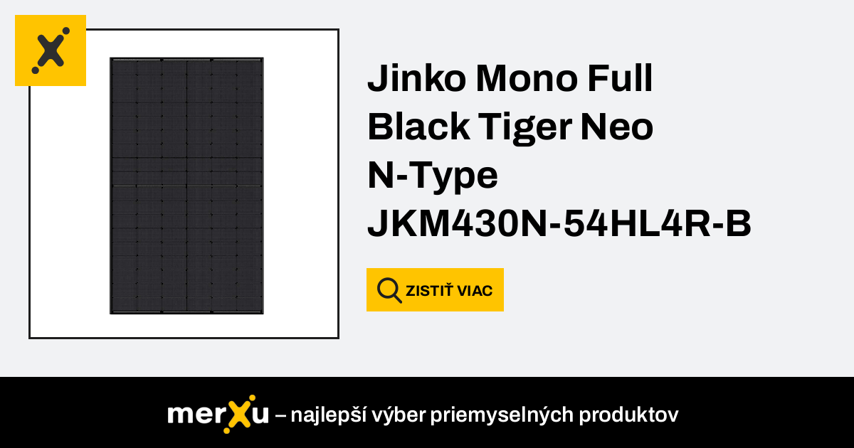 JinkoSolar Jinko Mono Full Black Tiger Neo N-Type JKM430N-54HL4R-B - MerXu